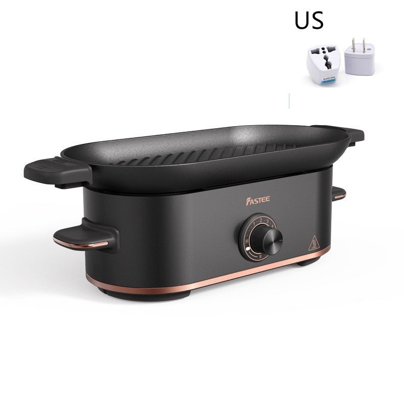 Mini Barbecue Plate Electric Baking Pan Grill Household Smoke-free - IVOIRART.COM