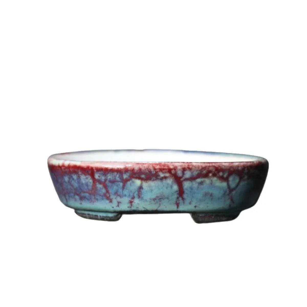 Mini Pot de Fleurs Ovale Extra Petit en Sable Violet pour Décoration Élégante - IVOIRART.COM