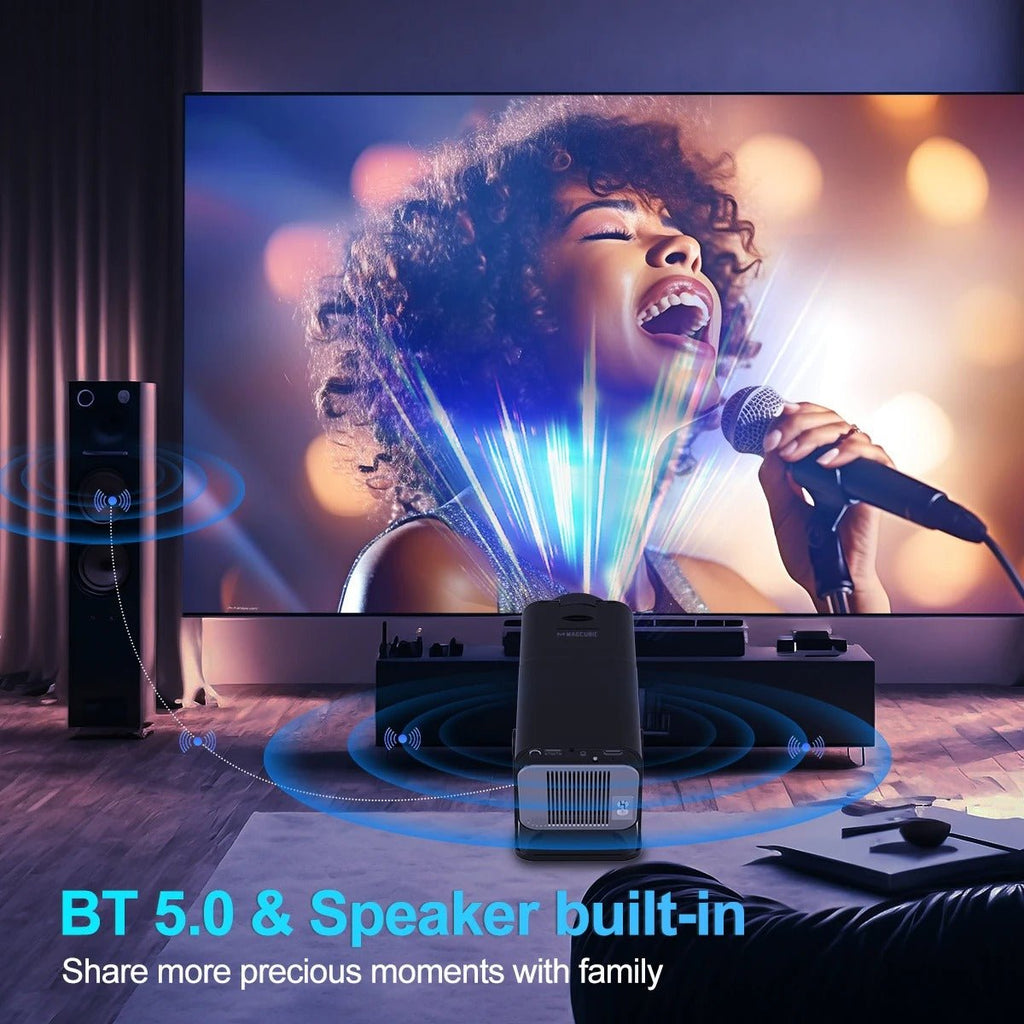 Mini projecteur 4K sans fil WiFi Smart 5G — 1080p 390 ANSI lumens, 60W, Android. - IVOIRART.COM