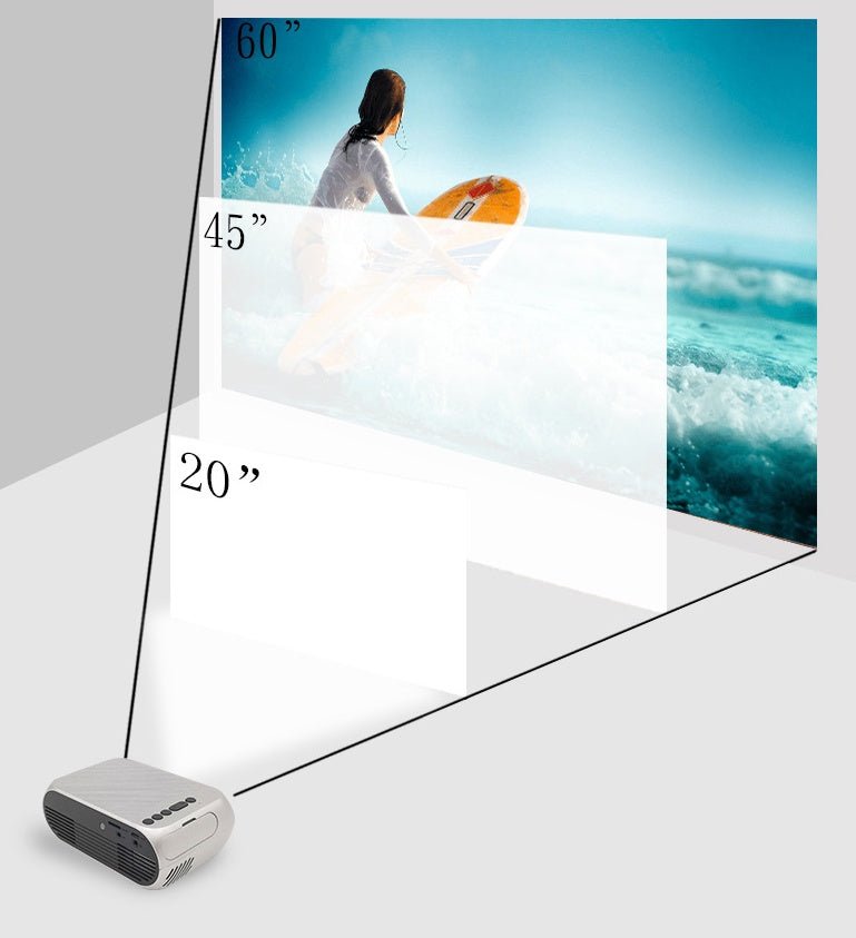 Mini projecteur de maison pico prise en charge HD 1080P compatible avec tous appareils - IVOIRART.COM