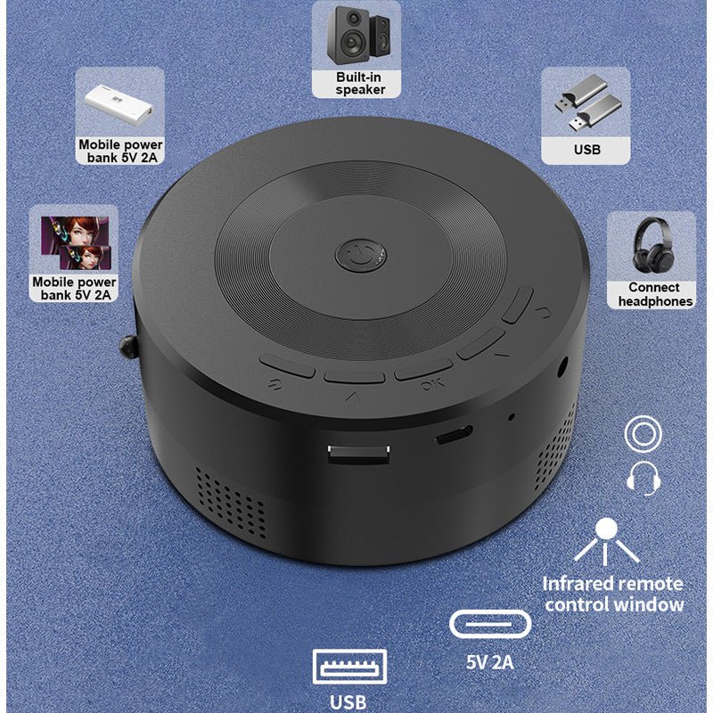 Mini projecteur portable de poche - Home cinéma compact, 1080P, batterie USB-CHD - IVOIRART.COM