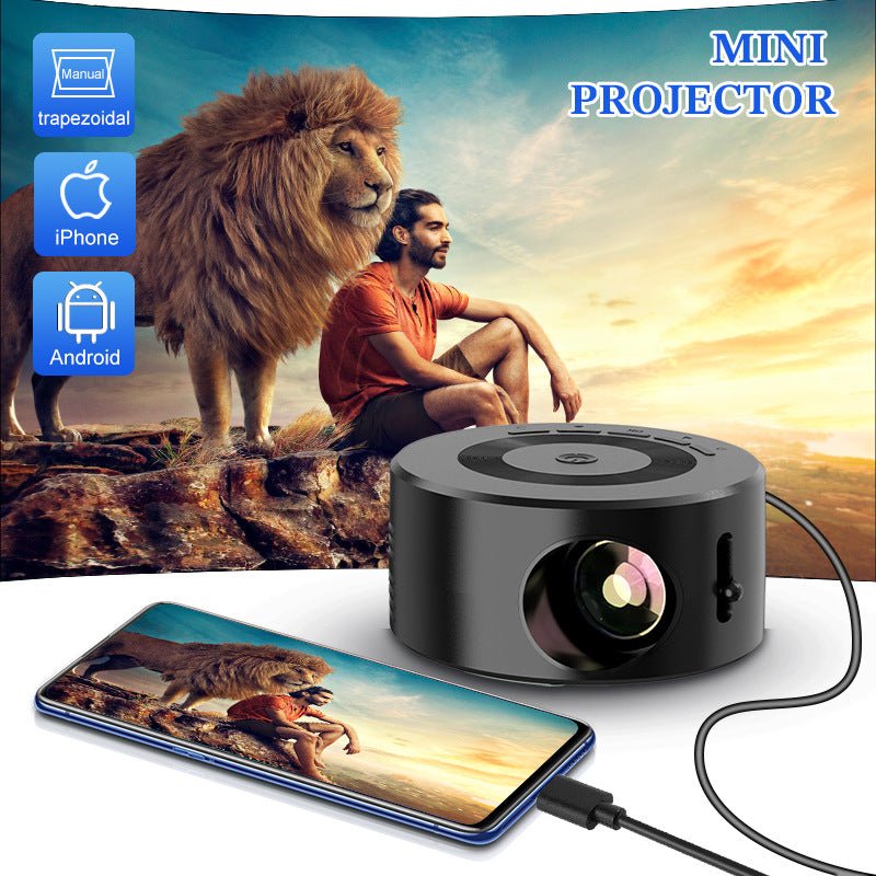 Mini projecteur portable de poche - Home cinéma compact, 1080P, batterie USB-CHD - IVOIRART.COM