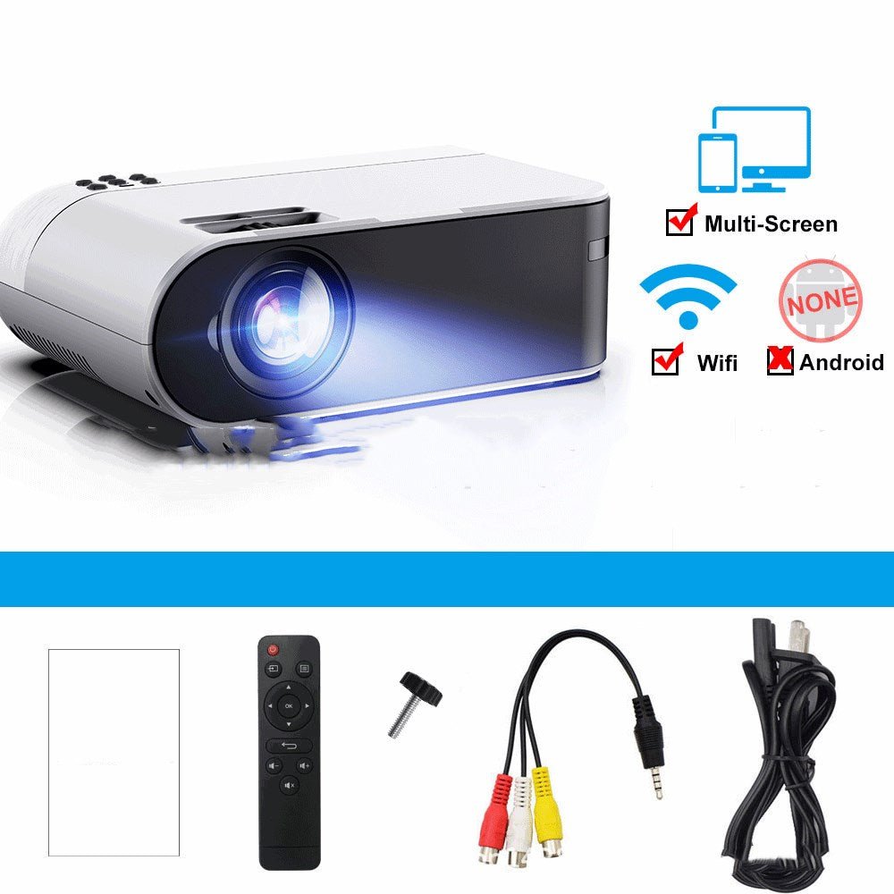 Mini projecteur portable haute définition 854x480, édition basique Android, luminosité 2400 lumens - IVOIRART.COM