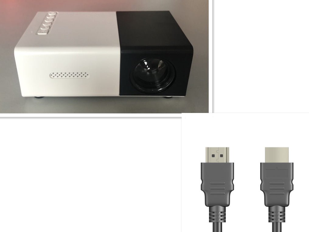 Mini projecteur portable HD 1080P avec haute résolution et format 16:9/4:3 - IVOIRART.COM
