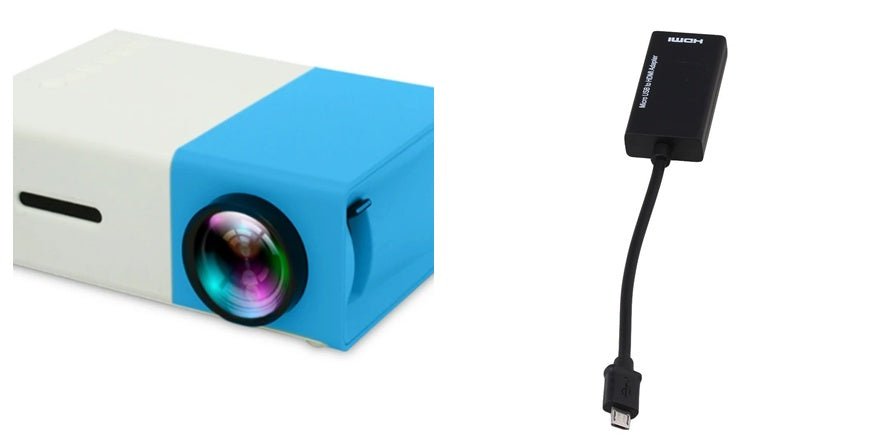 Mini projecteur portable HD 1080P avec haute résolution et format 16:9/4:3 - IVOIRART.COM
