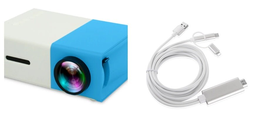 Mini projecteur portable HD 1080P avec haute résolution et format 16:9/4:3 - IVOIRART.COM