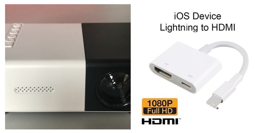 Mini projecteur portable HD 1080P avec haute résolution et format 16:9/4:3 - IVOIRART.COM