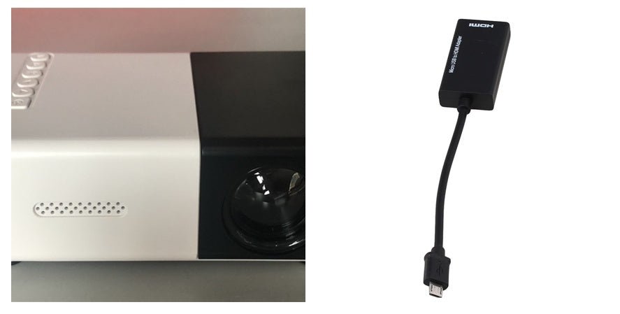 Mini projecteur portable HD 1080P avec haute résolution et format 16:9/4:3 - IVOIRART.COM