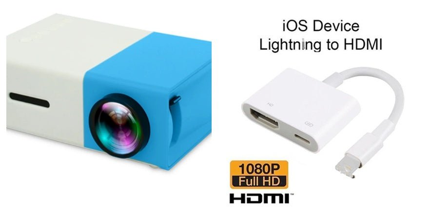 Mini projecteur portable HD 1080P avec haute résolution et format 16:9/4:3 - IVOIRART.COM