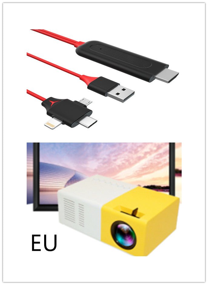 Mini Projecteur Portable YG300 1080P LED 3000lm HDMI USB pour Home Cinema Ultra+ - IVOIRART.COM