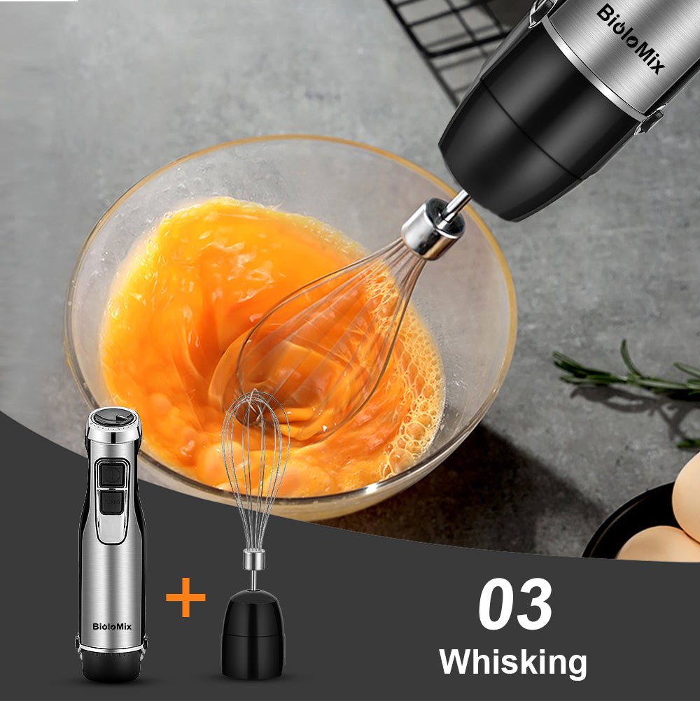 Mixeur plongeant multifonctions Biolomix en acier inoxydable, 1100-1200W - IVOIRART.COM
