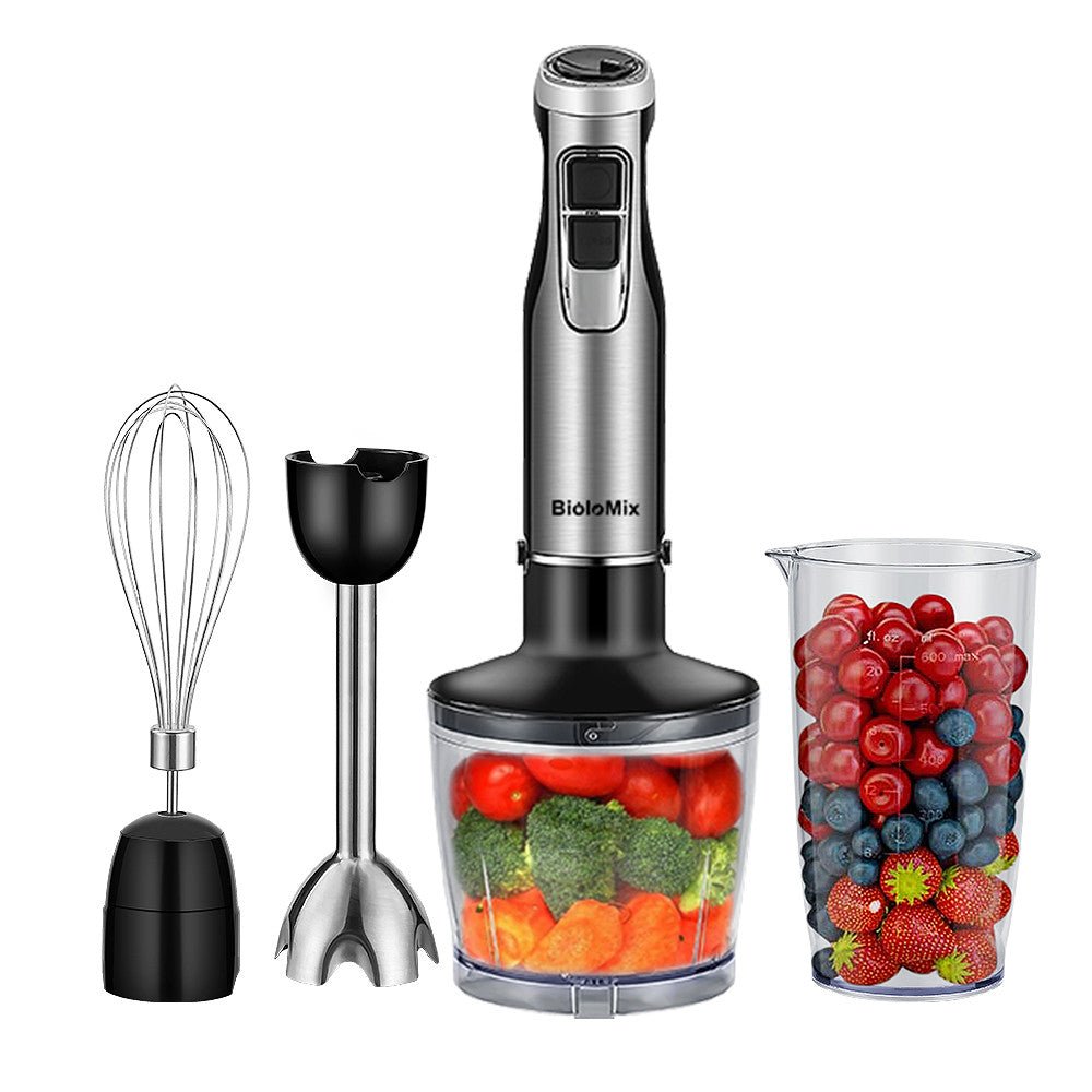 Mixeur plongeant multifonctions Biolomix en acier inoxydable, 1100-1200W - IVOIRART.COM