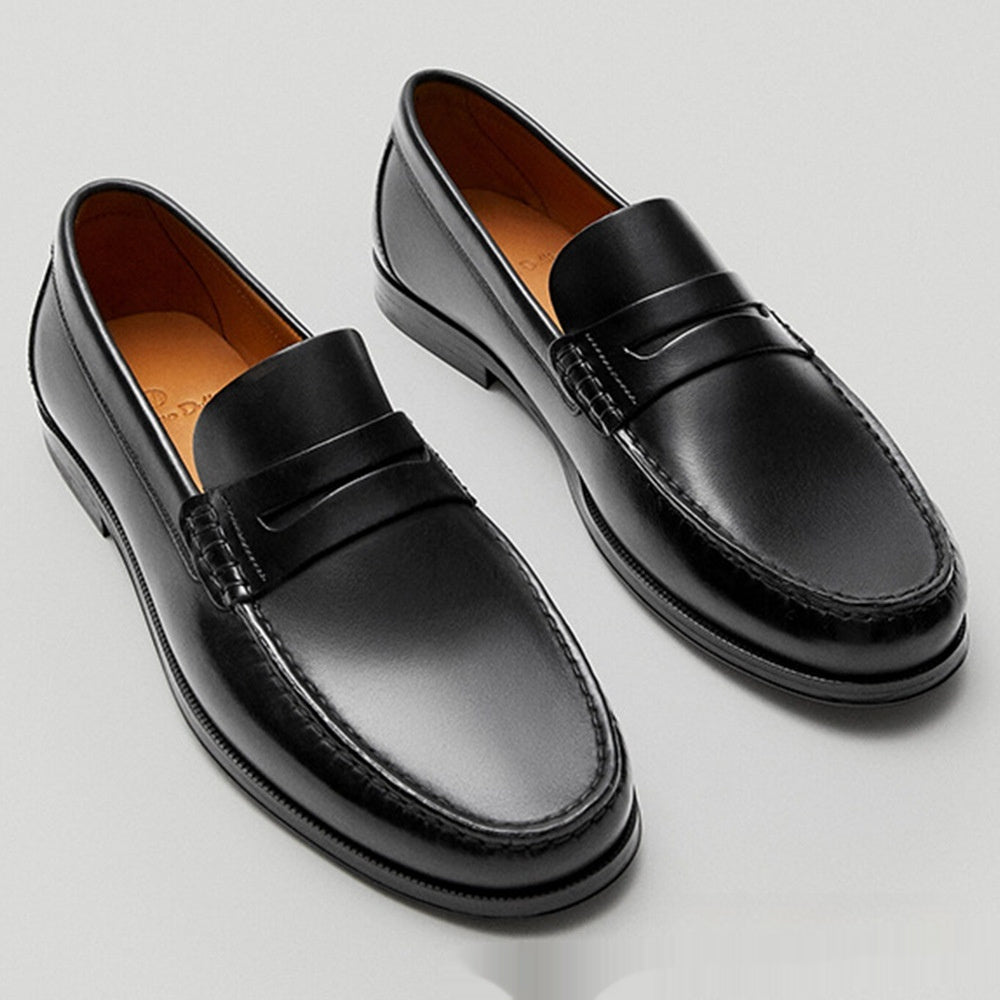 Mocassin rétro en cuir de veau pour homme, fait main résistant à l'usure élégant - IVOIRART.COM