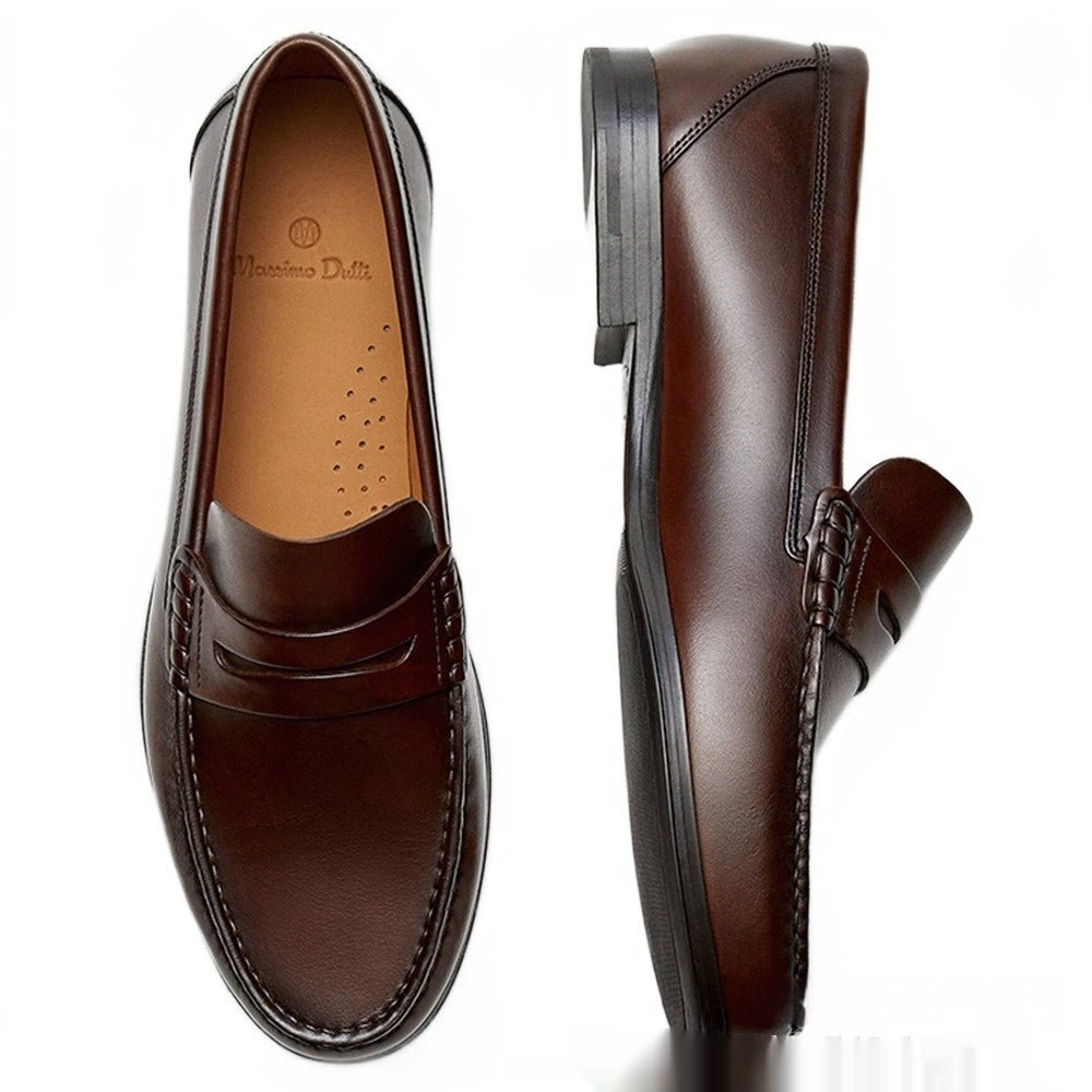 Mocassin rétro en cuir de veau pour homme, fait main résistant à l'usure élégant - IVOIRART.COM