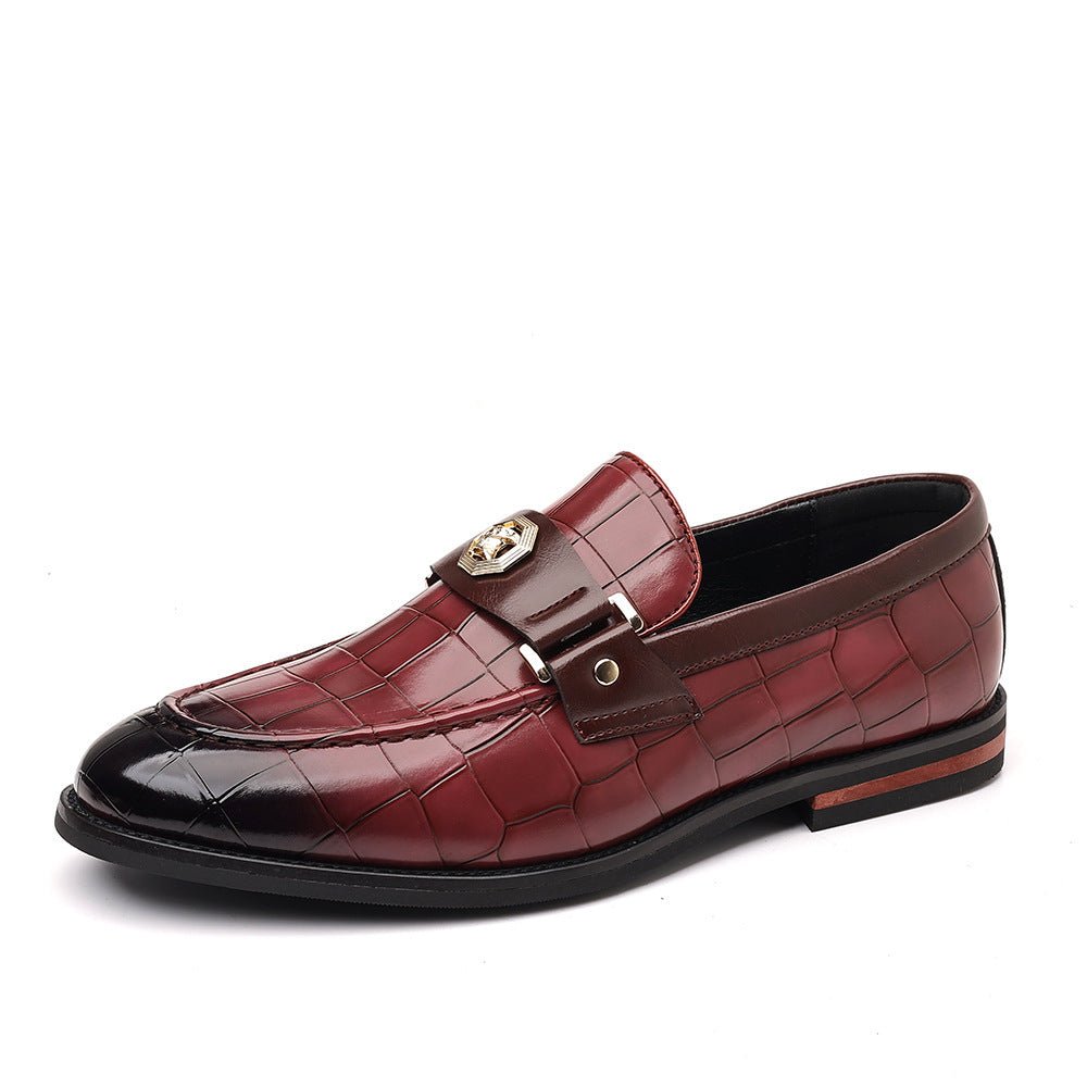 Mocassins décontractés à carreaux pour homme grande taille en PU antidérapant et - IVOIRART.COM