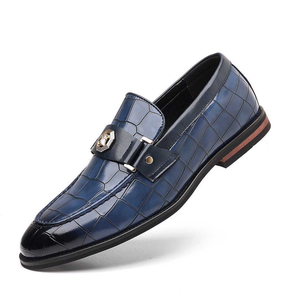 Mocassins décontractés à carreaux pour homme grande taille en PU antidérapant et - IVOIRART.COM