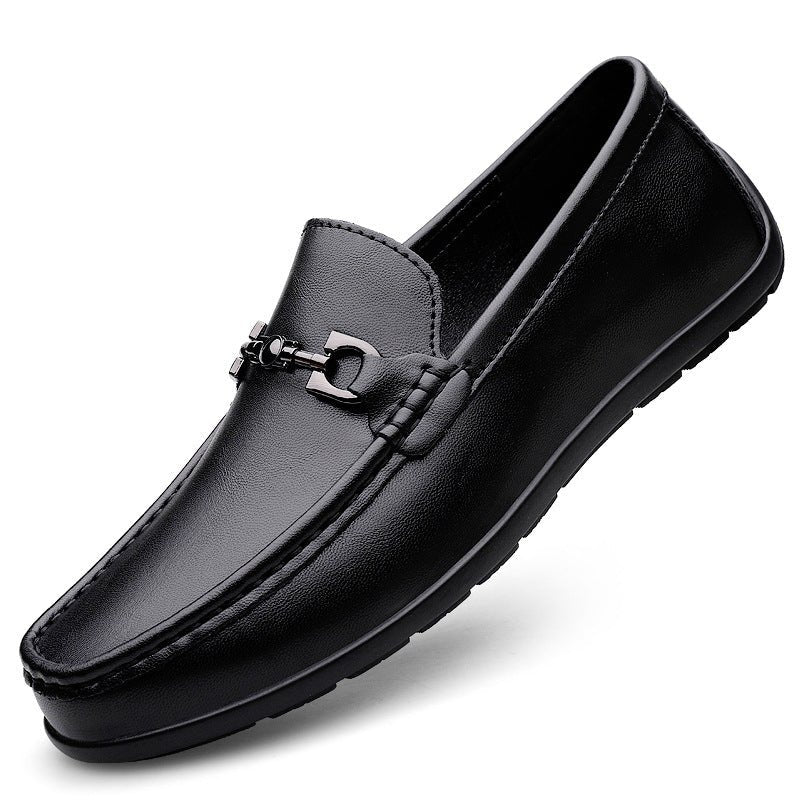 Mocassins décontractés pour homme en cuir split, semelle souple et antidérapante - IVOIRART.COM