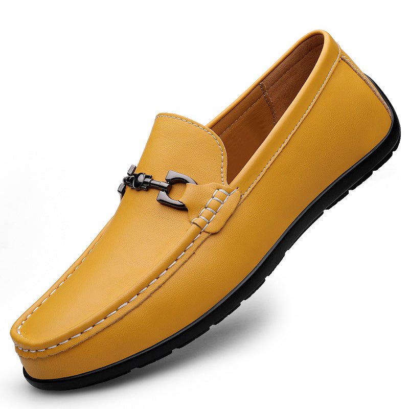 Mocassins décontractés pour homme en cuir split, semelle souple et antidérapante - IVOIRART.COM