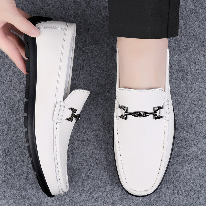 Mocassins décontractés pour homme en cuir split, semelle souple et antidérapante - IVOIRART.COM