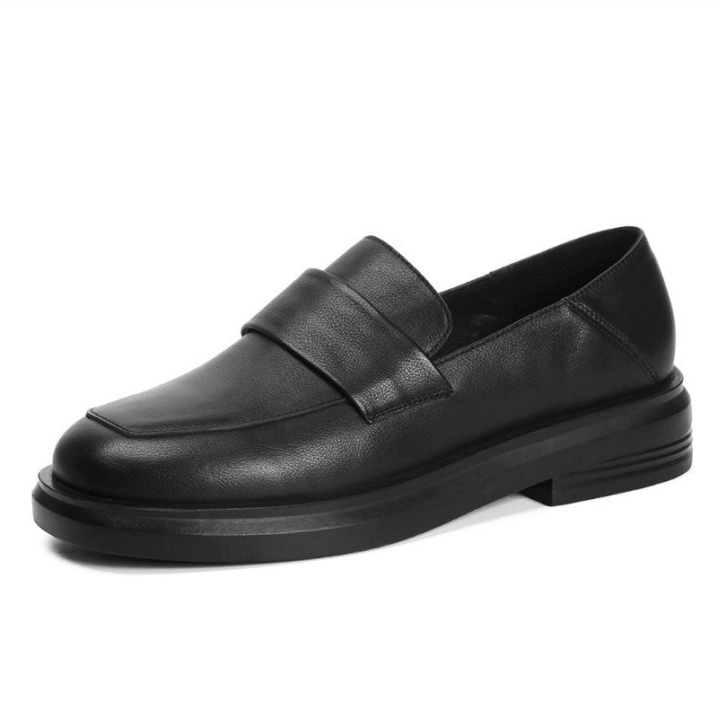 Mocassins en cuir britannique pour femmes, élégants, confortables et polyvalents - IVOIRART.COM