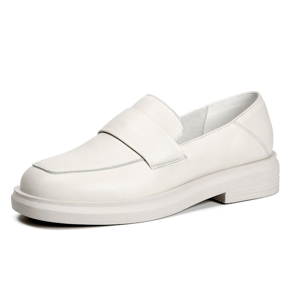 Mocassins en cuir britannique pour femmes, élégants, confortables et polyvalents - IVOIRART.COM