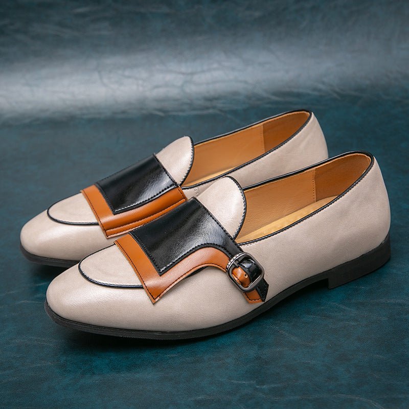 Mocassins en cuir pour homme Personality Trendy- Semelle en caoutchouc résistante - IVOIRART.COM