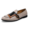 Mocassins en cuir pour homme Personality Trendy- Semelle en caoutchouc résistante - IVOIRART.COM