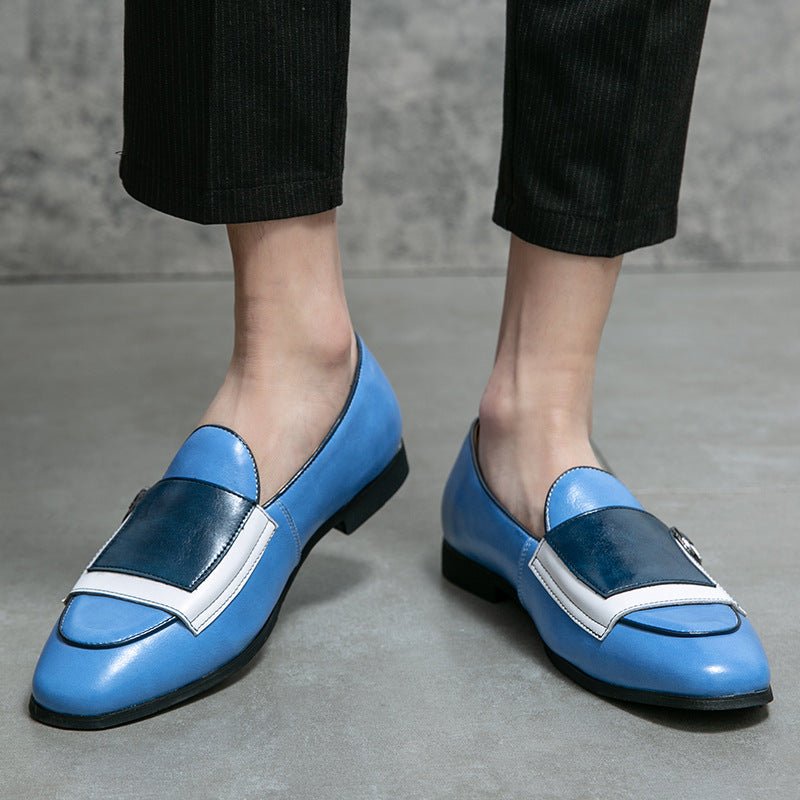 Mocassins en cuir pour homme Personality Trendy- Semelle en caoutchouc résistante - IVOIRART.COM