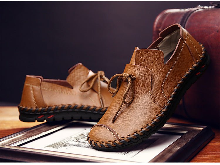 Mocassins en cuir pour homme style British, slip-on décontractés, tailles 38-49. - IVOIRART.COM