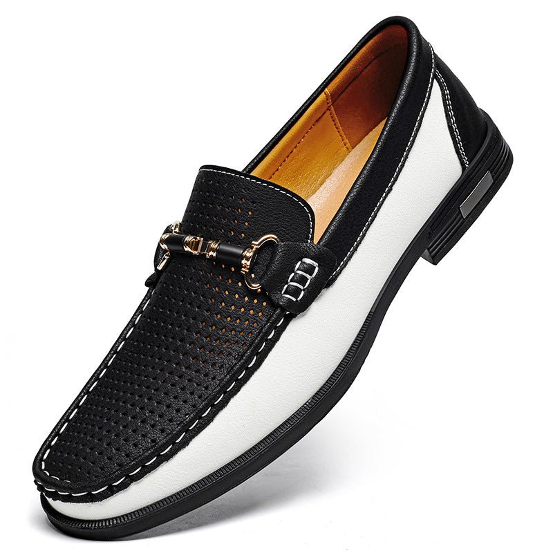 Mocassins en cuir véritable pour hommes, grande pointure 47, chaussures décontractées - IVOIRART.COM