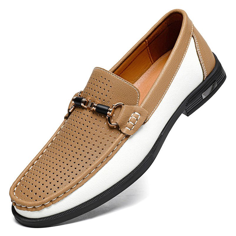 Mocassins en cuir véritable pour hommes, grande pointure 47, chaussures décontractées - IVOIRART.COM