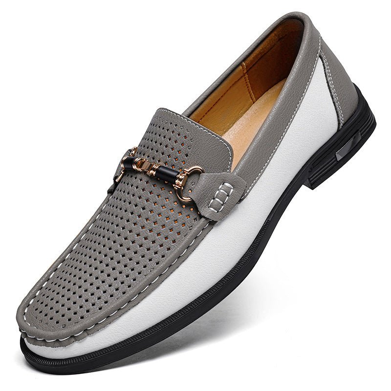 Mocassins en cuir véritable pour hommes, grande pointure 47, chaussures décontractées - IVOIRART.COM
