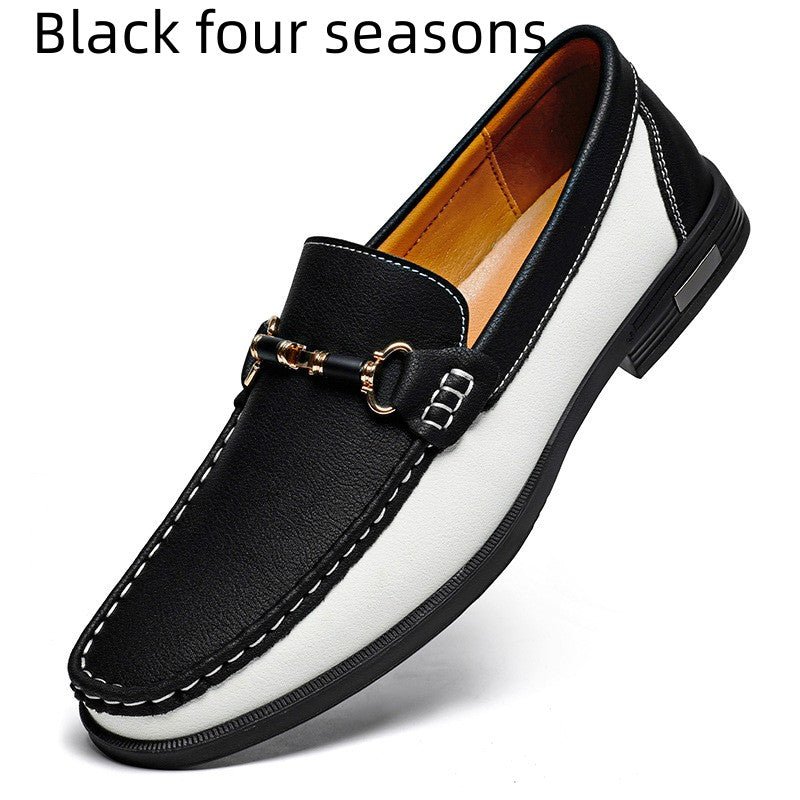 Mocassins en cuir véritable pour hommes, grande pointure 47, chaussures décontractées - IVOIRART.COM