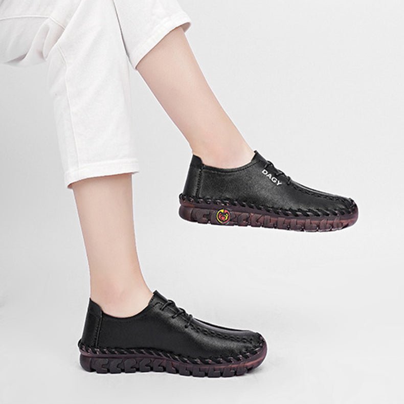 Mocassins Femmes Chaussures Plates en Cuir Doux Confortables Élégantes - IVOIRART.COM