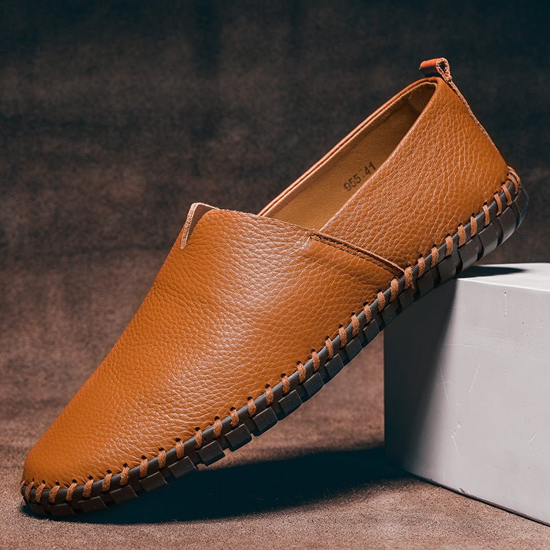 Mocassins Gommino en cuir pleine fleur pour homme— slip-on élégants confortables - IVOIRART.COM
