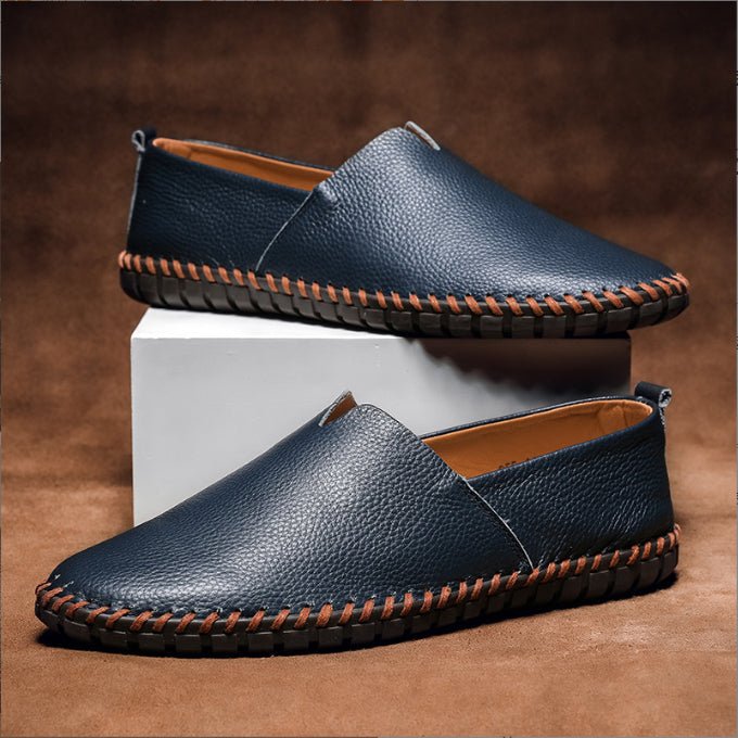 Mocassins Gommino en cuir pleine fleur pour homme— slip-on élégants confortables - IVOIRART.COM