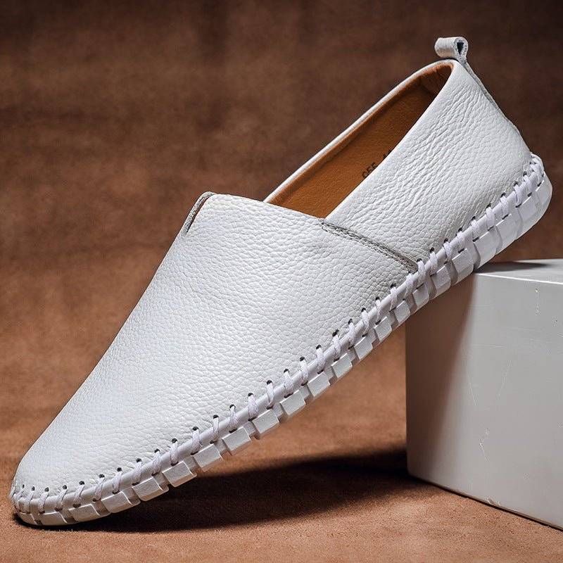 Mocassins Gommino en cuir pleine fleur pour homme— slip-on élégants confortables - IVOIRART.COM