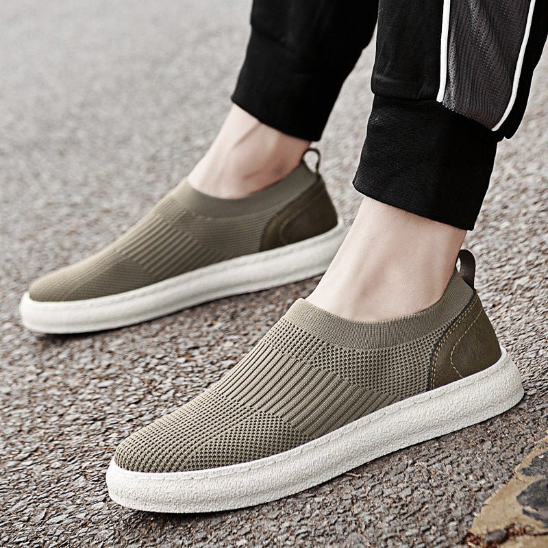 Mocassins Homme à Tige en Maille Flyknit avec Design Sans Lacets Confortable - IVOIRART.COM