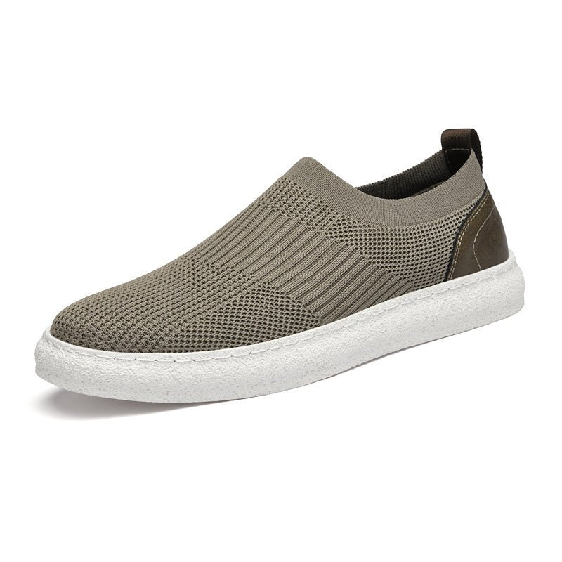 Mocassins Homme à Tige en Maille Flyknit avec Design Sans Lacets Confortable - IVOIRART.COM