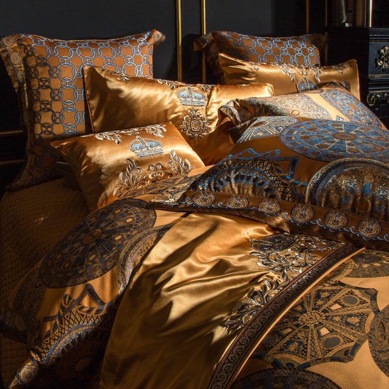 Model Room Luxury Embroidery Villa Four-piece Set European Court Bedding - IVOIRART.COM