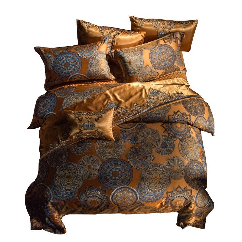 Model Room Luxury Embroidery Villa Four-piece Set European Court Bedding - IVOIRART.COM