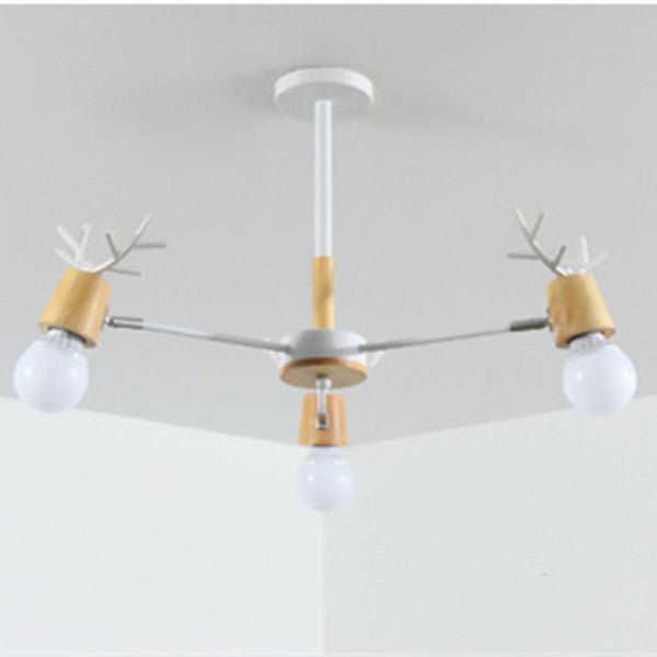 Modern Minimalist Nordic Antler Ceiling Lamp - Creative Iron Forged E27 Fixture - IVOIRART.COM