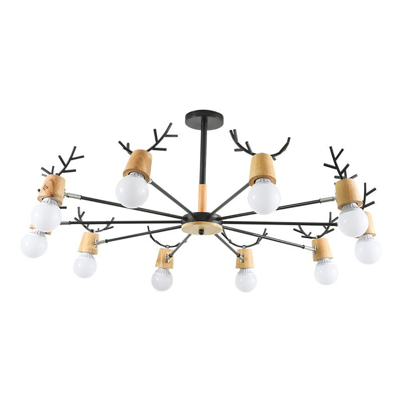 Modern Minimalist Nordic Antler Ceiling Lamp - Creative Iron Forged E27 Fixture - IVOIRART.COM