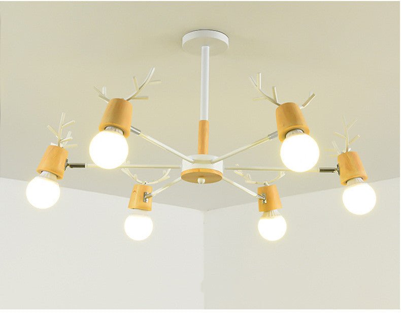 Modern Minimalist Nordic Antler Ceiling Lamp - Creative Iron Forged E27 Fixture - IVOIRART.COM