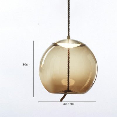 Modern Restaurant Bar Model Room Window Decoration Twine Glass Chandelier - IVOIRART.COM