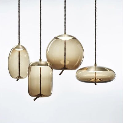 Modern Restaurant Bar Model Room Window Decoration Twine Glass Chandelier - IVOIRART.COM