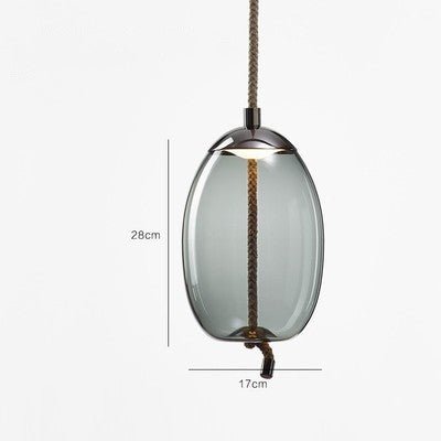 Modern Restaurant Bar Model Room Window Decoration Twine Glass Chandelier - IVOIRART.COM