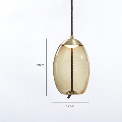 Modern Restaurant Bar Model Room Window Decoration Twine Glass Chandelier - IVOIRART.COM