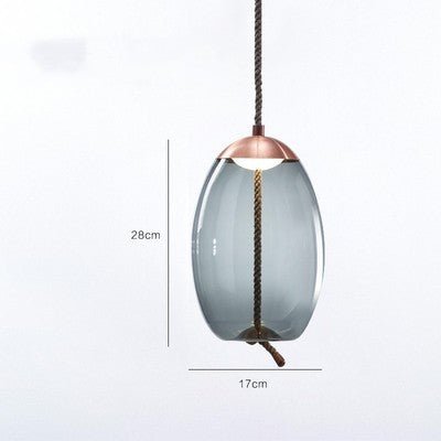 Modern Restaurant Bar Model Room Window Decoration Twine Glass Chandelier - IVOIRART.COM