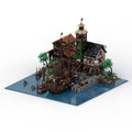 Modular Building Toys For Pirate Town Ship Port Terminal Building - IVOIRART.COM